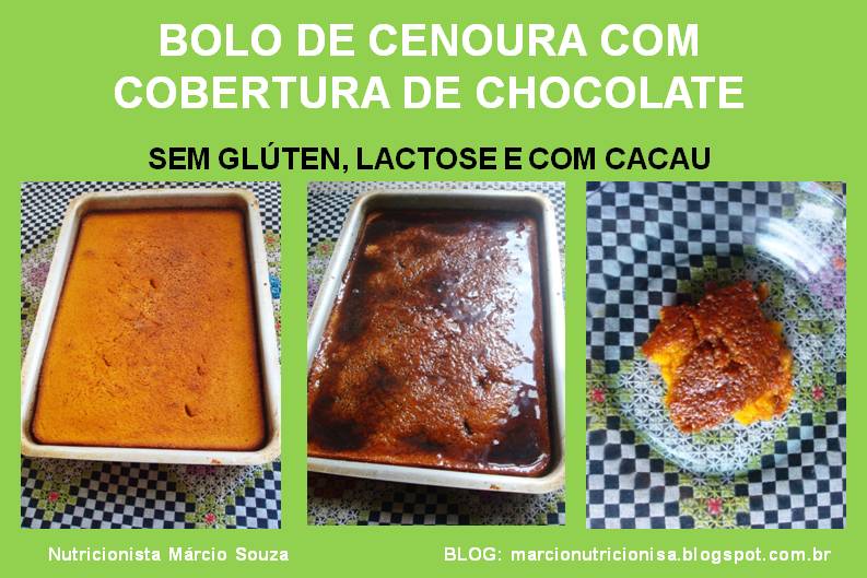 BOLO DE CENOURA COM COBERTURA DE CHOCOLATE